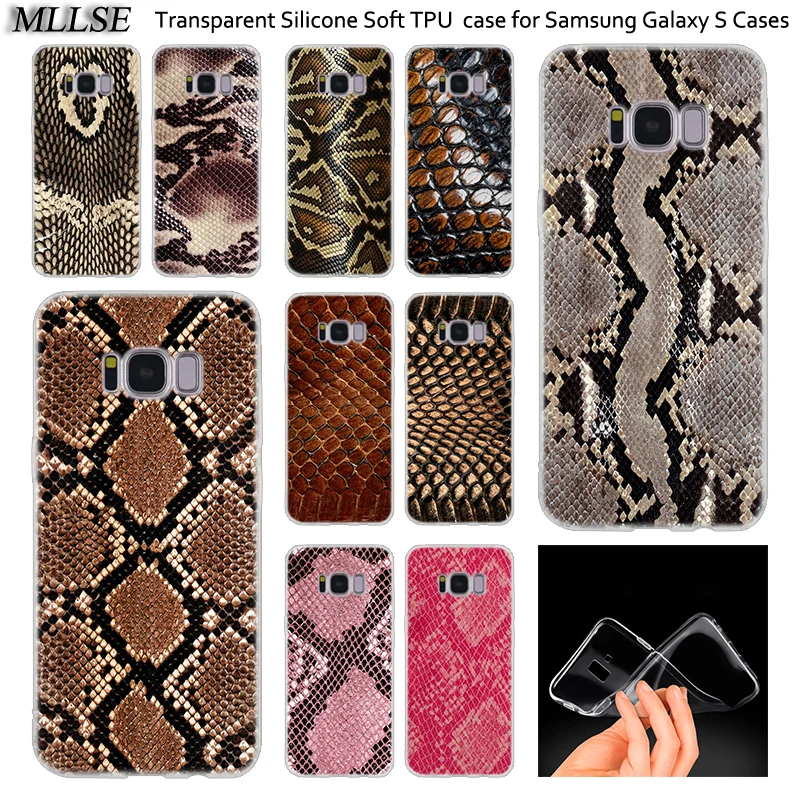 Цветной кожаный силиконовый чехол со змеиной текстурой для Samsung Galaxy Note 10 Plus S8 S9 S10