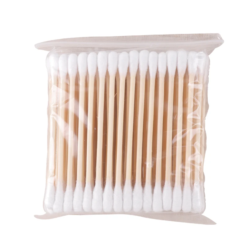

500pcs/lot Beauty Permanent Makeup Cotton Swab Hot Sale Disposable Double-head Wood Sticks Women Cosmetis Tools Cotton Swab