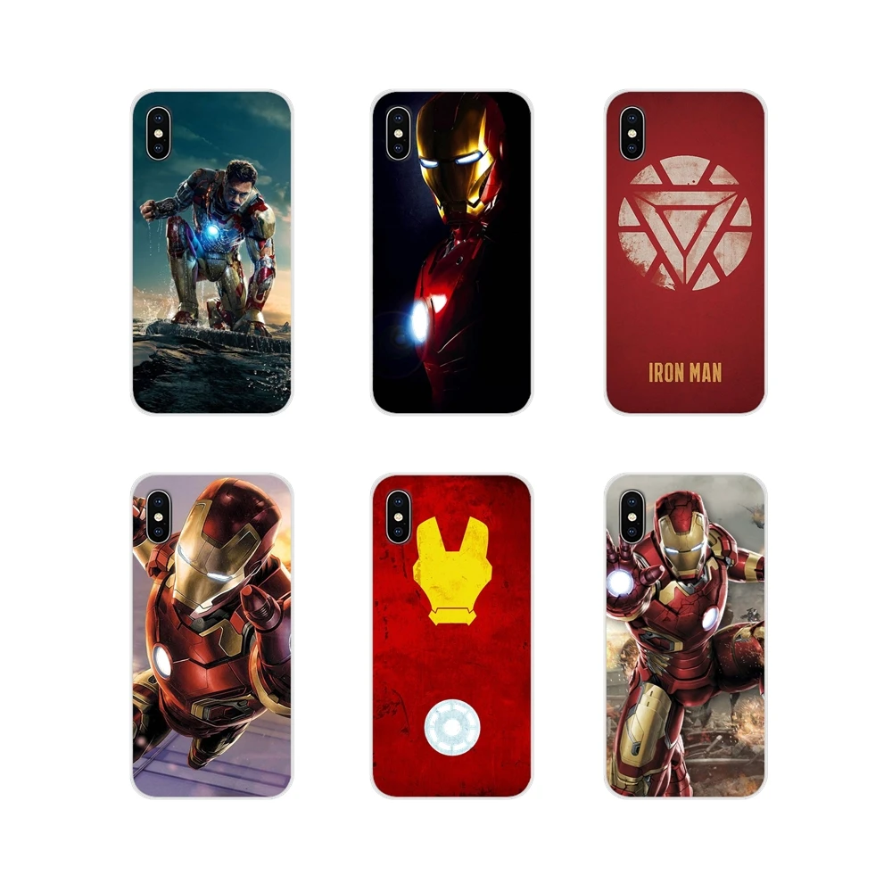 Супер герой Железный человек Jarvis прозрачные ТПУ чехлы накладки для Apple iPhone X XR XS MAX