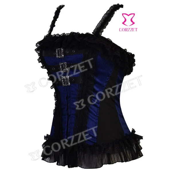 Синяя Клубная одежда сексуальная боди для женщин Готический ремешок лента