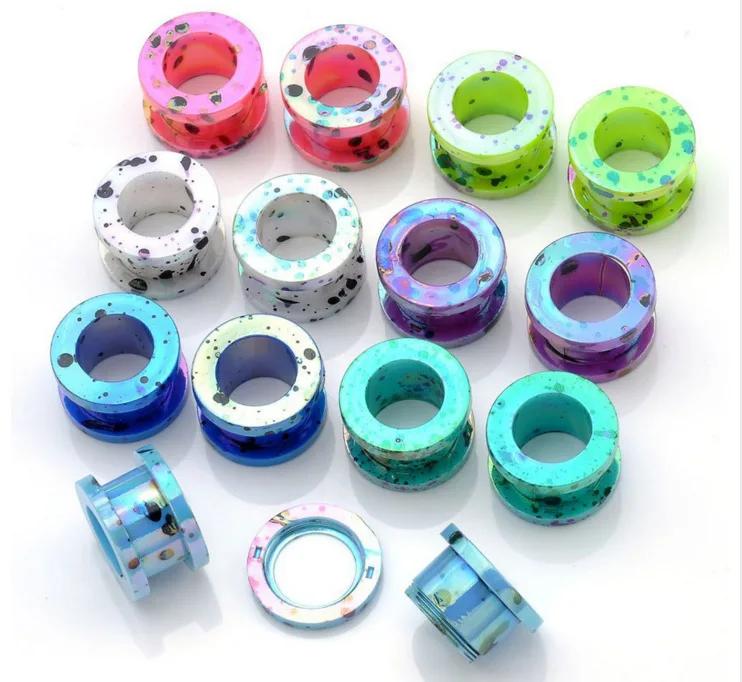 Акриловые серьги вкладыши с 3D принтом 2 12 мм|jewelry piercing|earring gaugesear gauges |