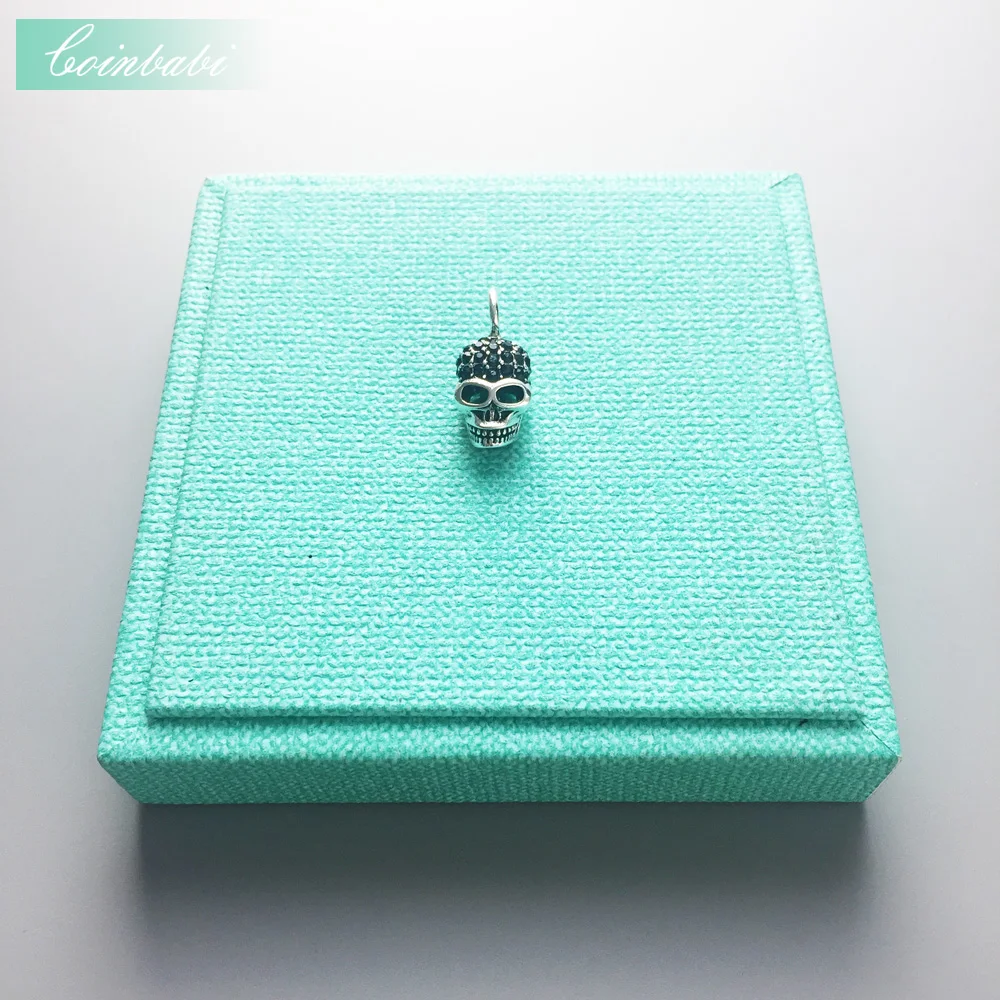 Кулон череп сердце серебристо-черного цвета для женщин и мужчин хип хоп модные