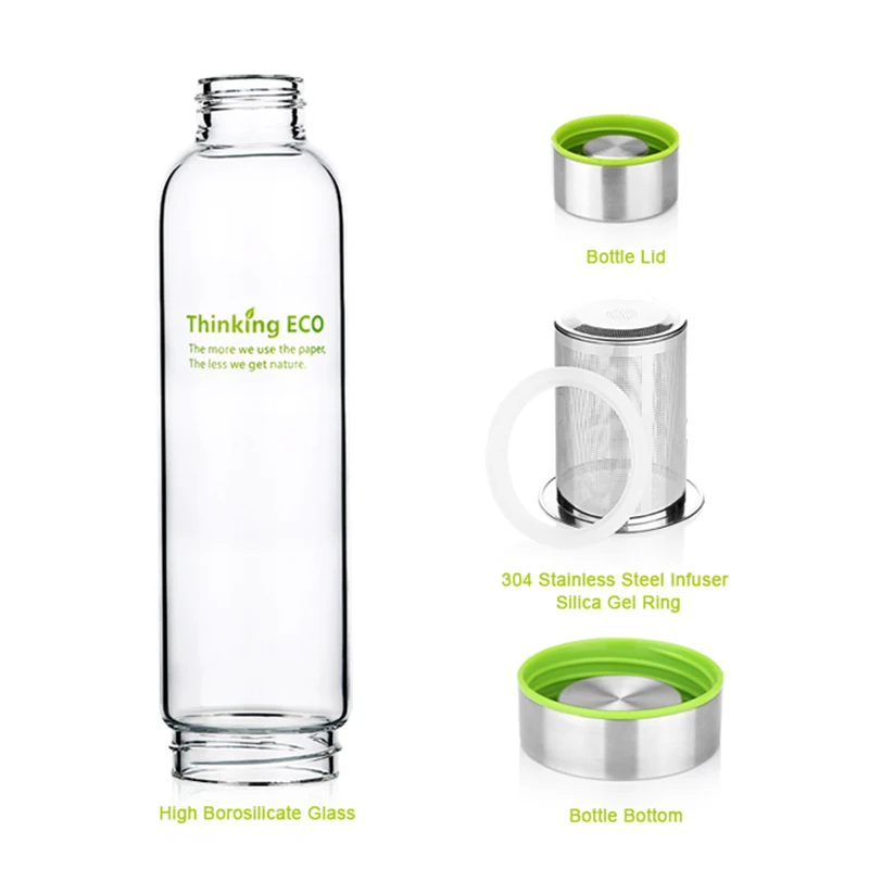 550 МЛ Мою Бутылку Стакан Чая Infuser Бутылки Воды С Фильтром Из Нержавеющей Стали