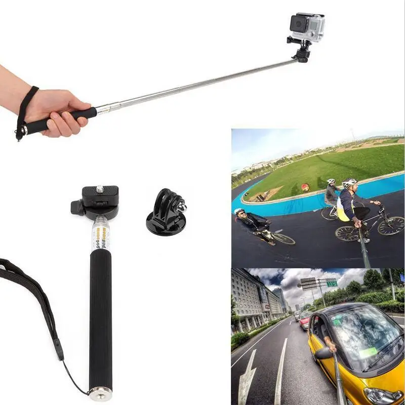 LBKAFA Аксессуары Ручной палка Телескопический монопод адаптер Штатив для GoPro Hero 6 5 4 3+ SJCAM SJ4000 SJ5000 SJ6 SJ7