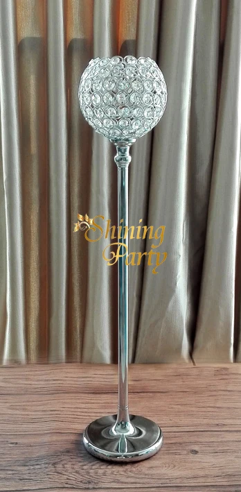 Серебряный/Золотой хрустальный подсвечник 1 шт. центральные части свадебного