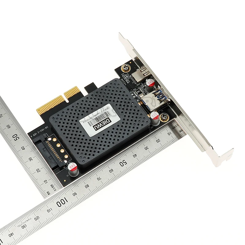 Карта расширения USB3.1 Type A + C PCI E с 15 контактами SATA Power 10 Гбит/с адаптер ASM1142 чип pcie pci