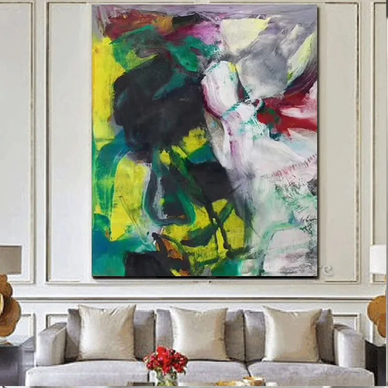 

Hand Painted Abstract Canvas Oil Painting Handmade Modern Abstract Wall Pictures For Living Room Bedroom Book Room Home Decor