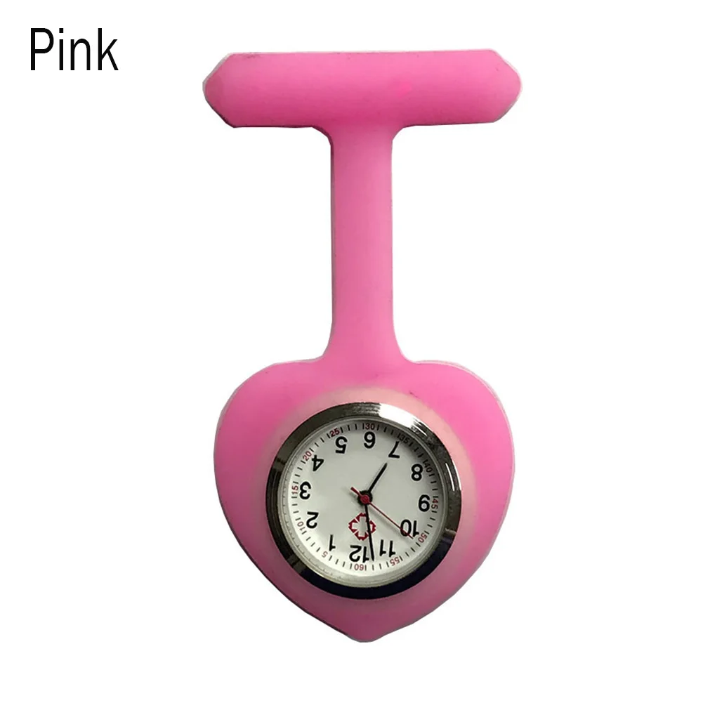 Силиконовые часы для медсестры в форме сердца карманная брошка на клипсе