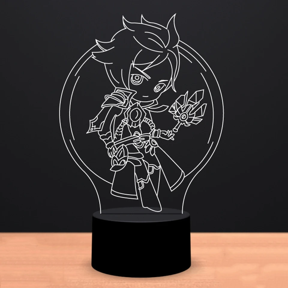 

Home Decoration Kids Bedroom Game Characters For Toilet Night Lighting 3D LED Touch Switch Colorful Mood Lighting USB Table Lamp
