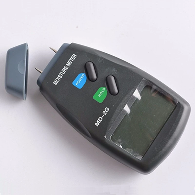 Цифровой влагомер для дерева MD-2G 5%-40% с 2-х контактным детектором, тестером влажности для бамбука, гигрометром и анализатором влажности с ЖК-дисплеем.