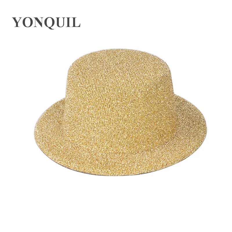 5.2&quot/13CM 9 Colors BLINGBLING Mini Top Fascinator Hats Glitter Party Headwear DIY Hair Accesspries Occasion Pillbox Headpiece |