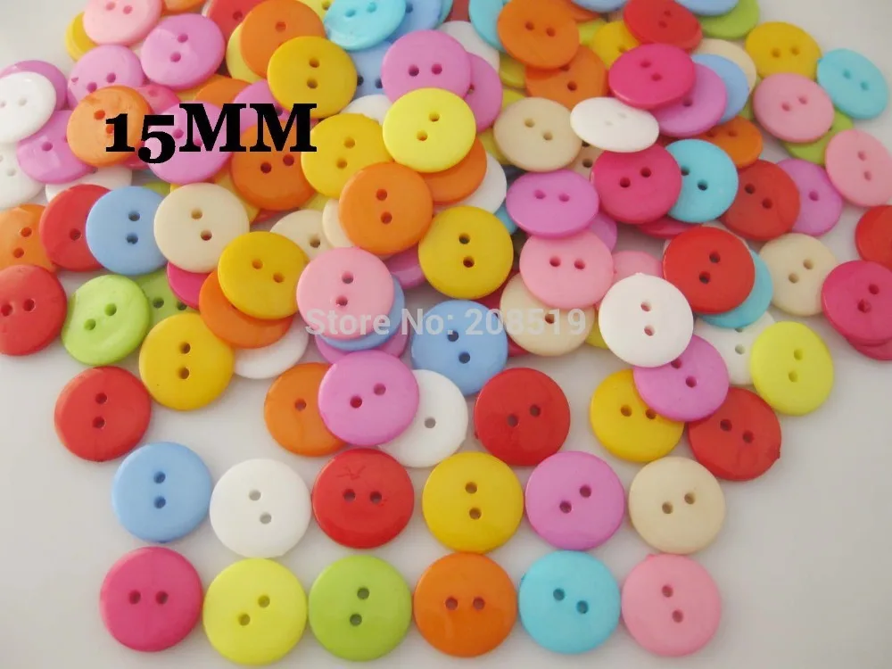 NB0166 Round shirt buttons 15mm multicolors 100pcs mixed plastic baby clothes sewing supplies | Дом и сад