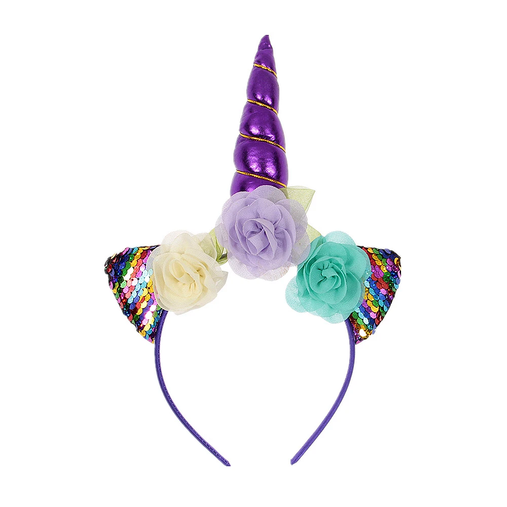 Yundfly Boutique Kids Party Unicorn Horn Headband Leaf Flower Hair Band Girls Headwear Birthday Gift Accessories | Мать и ребенок
