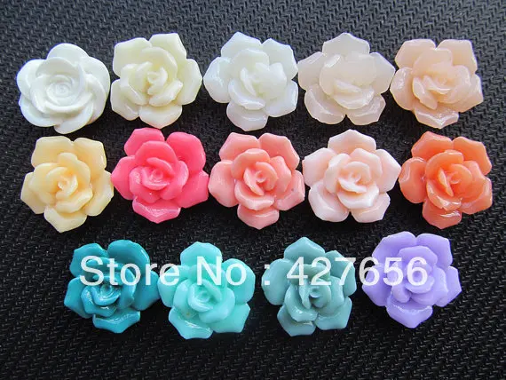 15 шт., Разноцветные Подвески с плоским основанием, 21 мм