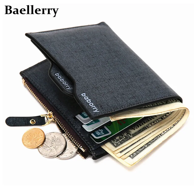 Горячая Мода Высокое качество Мужчины Кошельки Двойные Кошелек ID Card Holder Портмоне