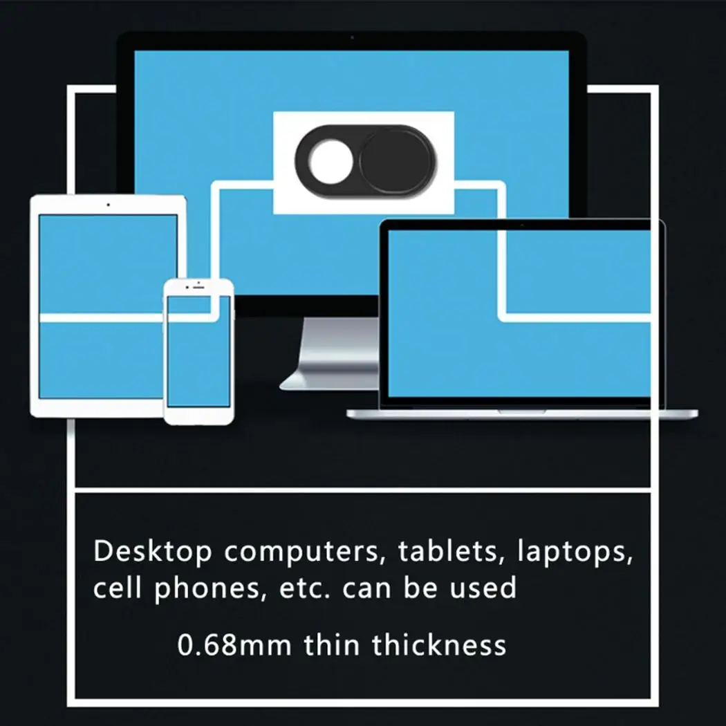 Раздвижная веб-камера для мобильного телефона ноутбука Черная защитная крышка |