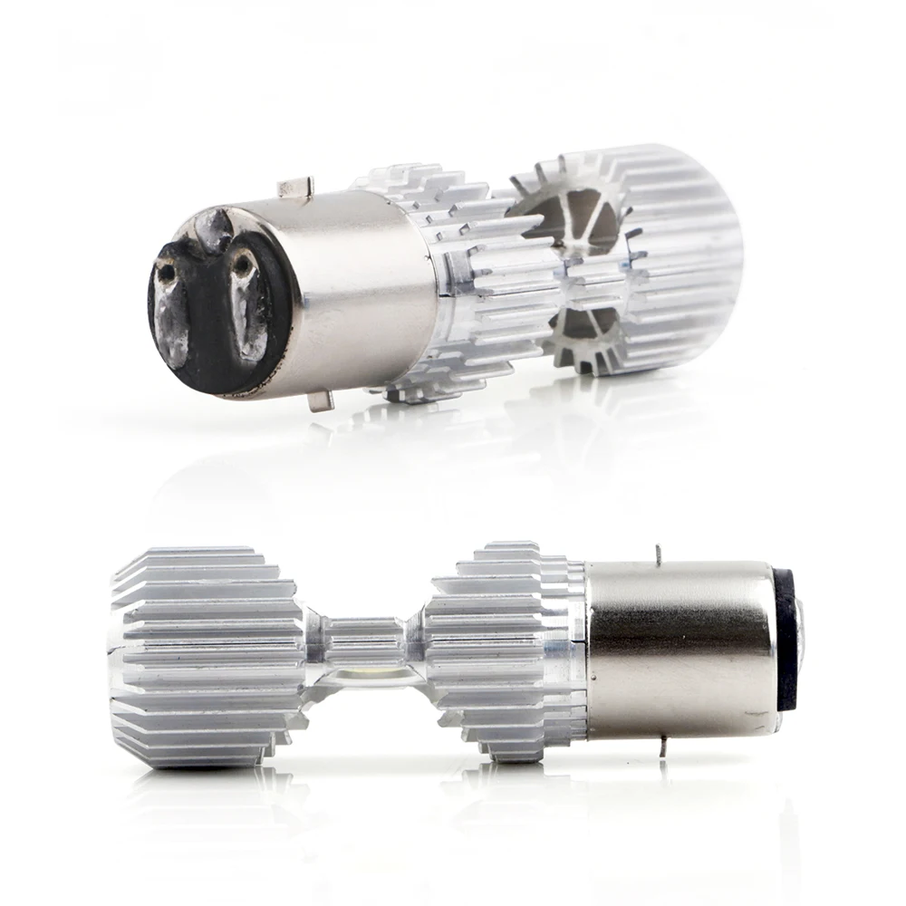 YM E-Bright 2 шт мотоцикл H4 BA20D Высокий/ближний свет 1200LM светодиодный фара 9-80 в DC противотуманная фара для вождения скутера светодиодный налобный фонарь белый
