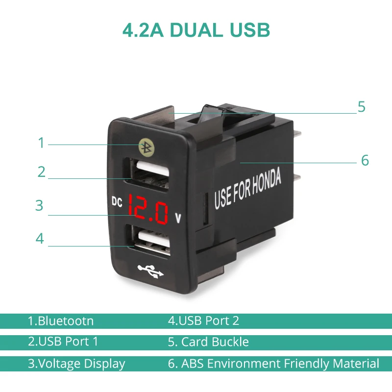 Автомобильное зарядное устройство с 2 USB портами 4 А|Зарядные устройства для