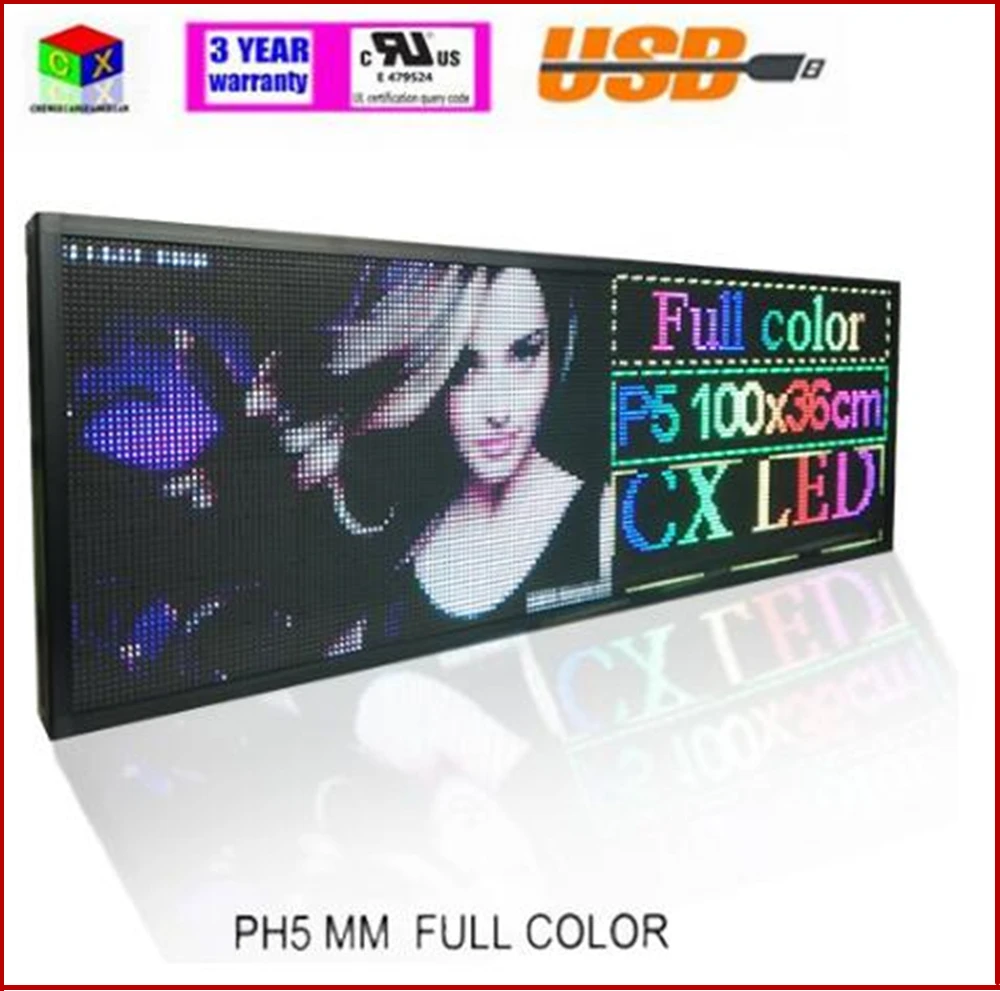 RGB полноцветный P5 внутренний СВЕТОДИОДНЫЙ знак сообщений движущийся