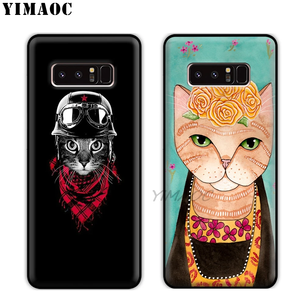 YIMAOC Cat And Coffee Pig Soft TPU Silicone Case for Samsung Galaxy S10 S10e S9 S8 Plus S7 S6 Edge &amp J6 |