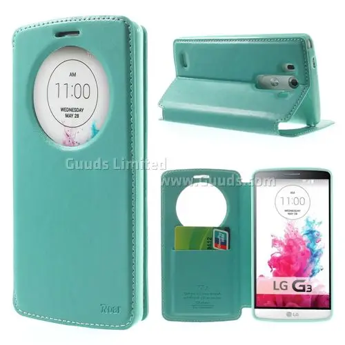 RR Roar корейский превосходный Quick Circle кожа флип чехол для LG G3 D850 D855 LS990 Бесплатная
