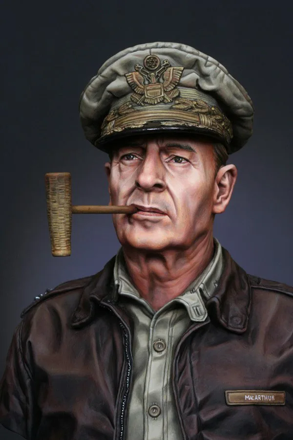 1/10 набор для строительства бюста из смолы Gen Douglas MacArthur U.N commander Bust Garage Kits|garage lifts for
