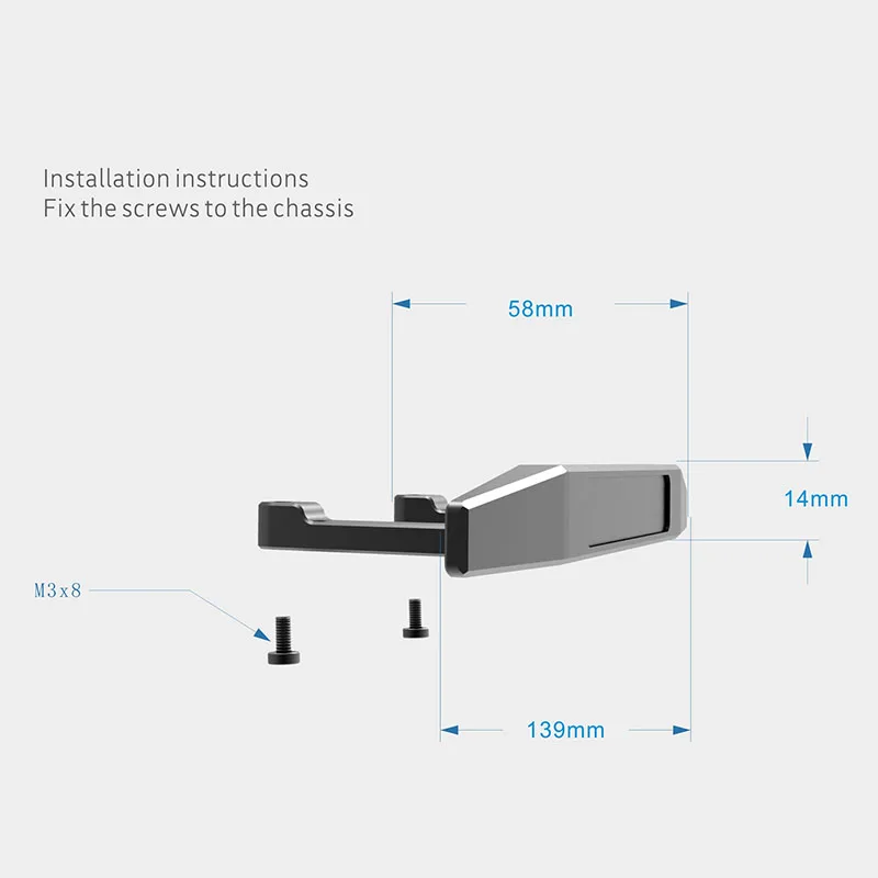 

CNC Aluminium Alloy Front Bumper Crashproof Bar Compatible for DJI RoboMaster S1 YH-17