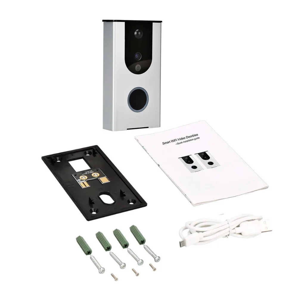 Smart домофон 720 P HD видео Дверные звонки Wi-Fi Дверные звонки с Камера ночного Версия ИК обнаружения движения сигнализации для IOS /Android
