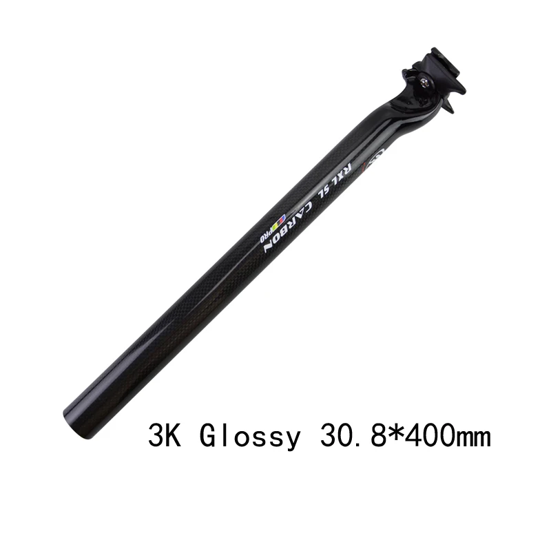 Black 30.8x400mm RXL SL карбоновый Подседельный штырь для дорожного велосипеда 0 градусов серый/черный Подседельный штырь карбоновый 27,2 дорожный - Цвет: Black 30.8x400mm