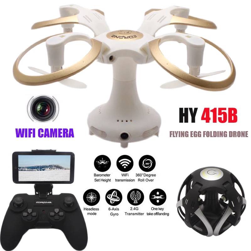 HY415B Дрон яйцо мини с камерой HD селфи Квадрокоптер FPV горючего Безголовый Helikopte