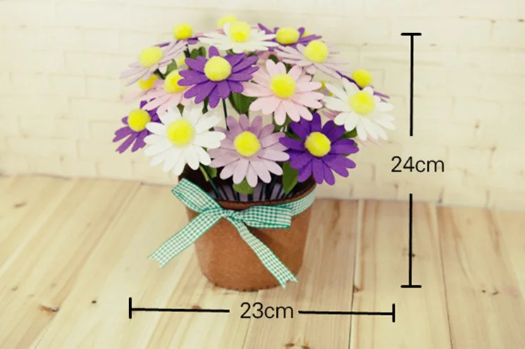 Игольчатый войлочный пакет DIY эмуляционный букет ромашек ручной работы