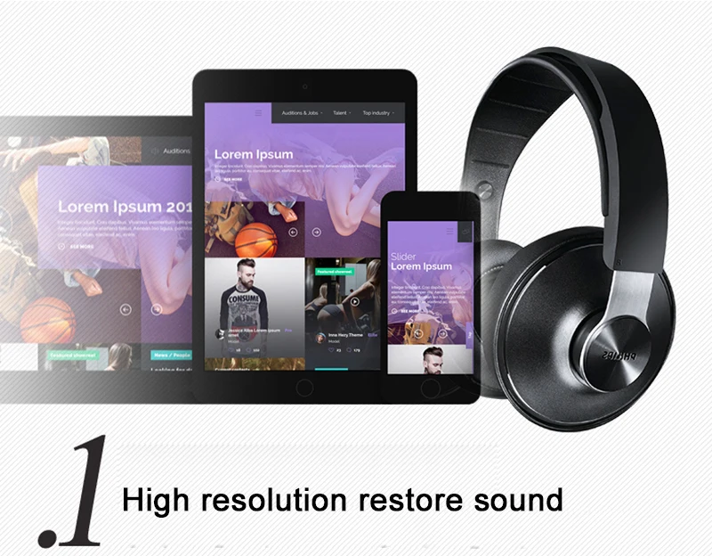 Оригинальные Наушники Philips Shp8000 Профессиональные наушники с длинными проводами микрофон Регулятор громкости для huawei Xiaomi Mp3