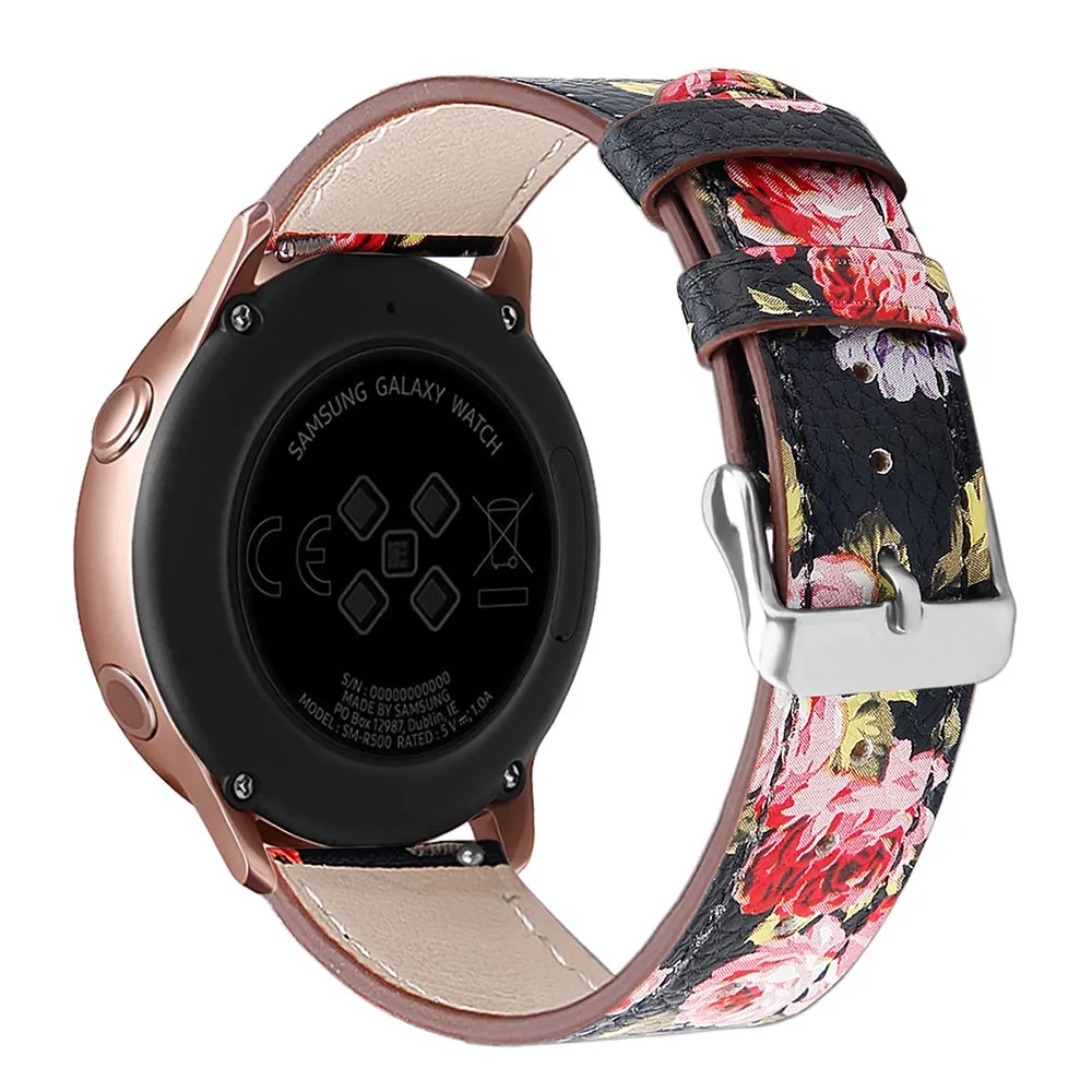 Tschick для samsung Galaxy Watch Active band, 20 мм быстросъемный роскошный ремешок из натуральной кожи для Galaxy 42 мм