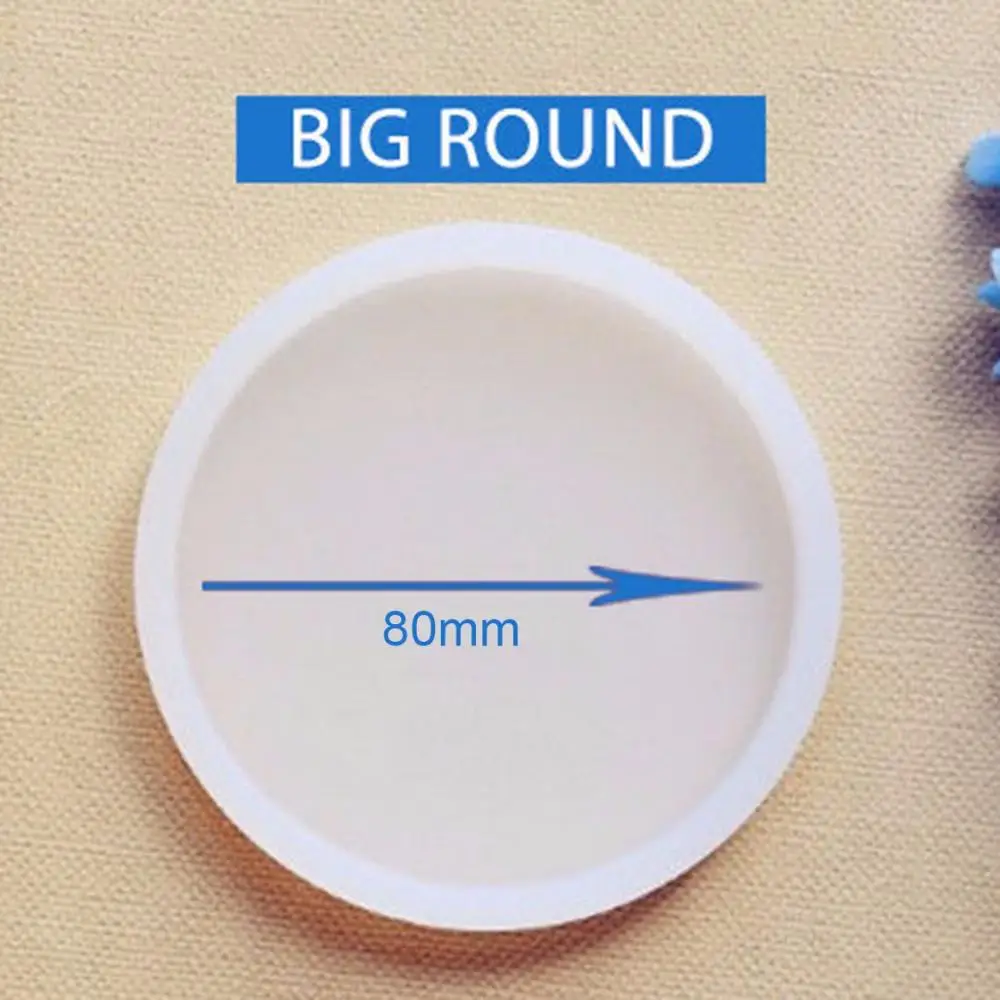 Large round 8cm Горячая круглые, овальные, квадратные, прямоугольные формы для поделок из смолы силиконовые прозрачные ювелирные изделия твердые формы форма для изготовления ювелирных изделий прозрачная - Цвет: Large round 8cm