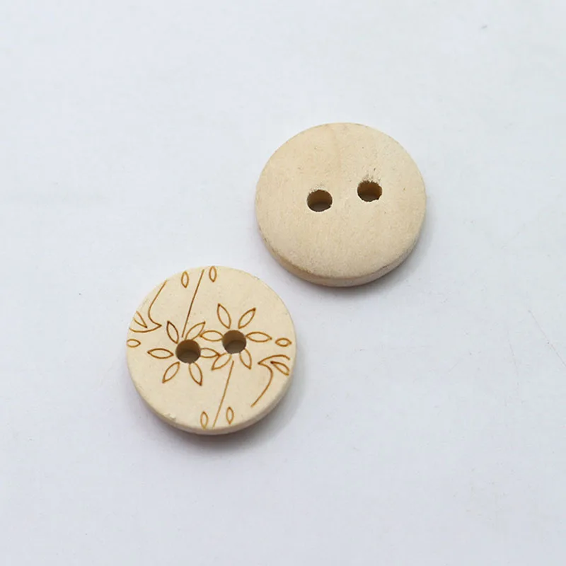 100pcs Professional wood windbreaker casual cardigan suit coat sweater shirt button children wooden buttons C1-1 | Дом и сад