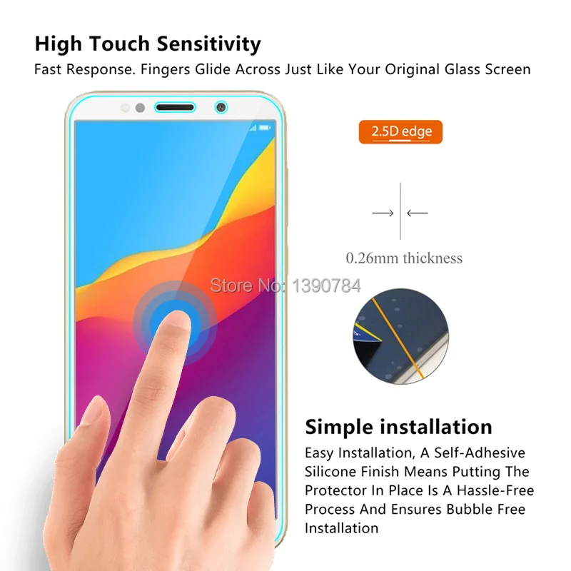 2 шт 2.5D Закаленное стекло для huawei Honor 7A DUA L22 5 45 &quotРусская версия протектор экрана 7