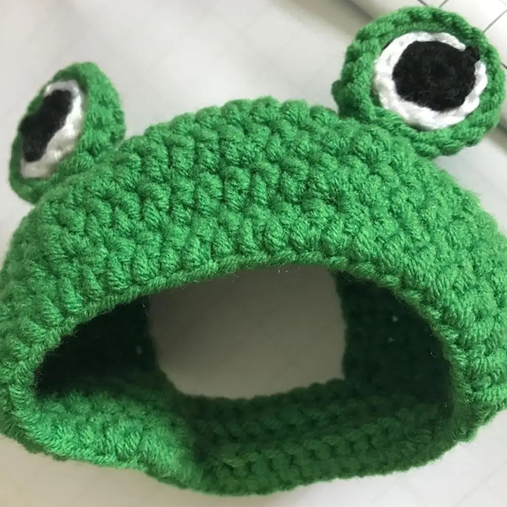 DIY Pet Cat Dog Creative Frog Design Hat Warm Knitted Gift for Pets | Accessories