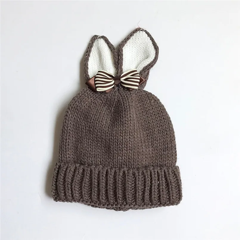 Baby Hats For Girls Boy Knitted Rabbit Ears Newborn Winter Warm Hat Cotton Cap Kids czapki dla dzieci #4S20 | Детская одежда и