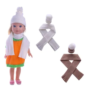 Лучший сладкий подарок шляпа и шарф для американских Уэлли кукла Вечерние