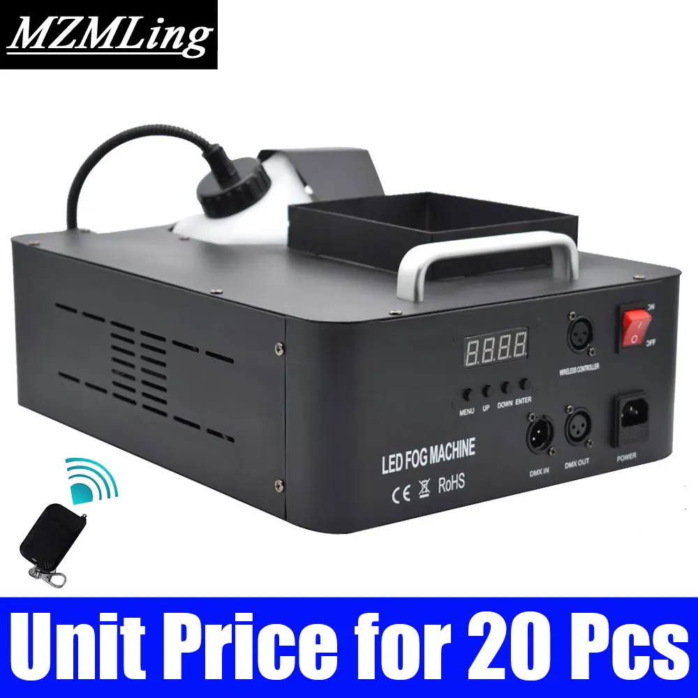 Unit Price for 20Pcs Супер светодиодный 1500 Вт RGB 3-в-1 для дым-машины 2.5L DMX512 дымовая машина с 24x3w светильник профессиональная сценическая машина DJ/бар/домашний распылитель, распылитель - Цвет: Unit Price for 20Pcs