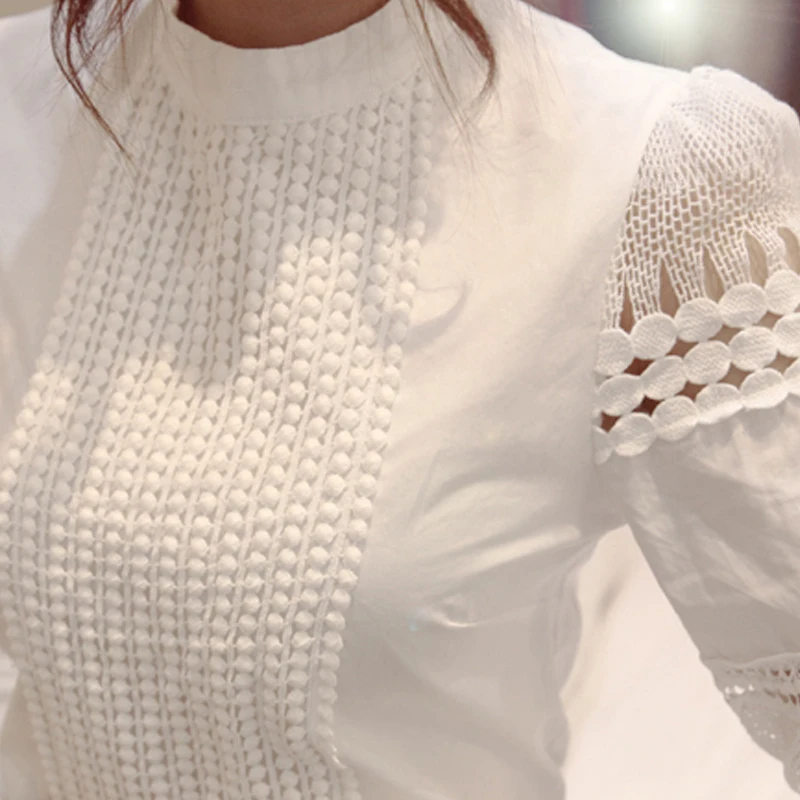 Новинка 2019 модные женские топы и блузки тонкая белая блузка с длинным рукавом