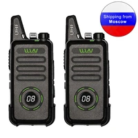 2PCS New WLN KD-C1plus Mini Walkie Talkie KD-C1 plus UHF 400-470MHz Slim Transceiver Two Way Radio KD-C1 Upgraded