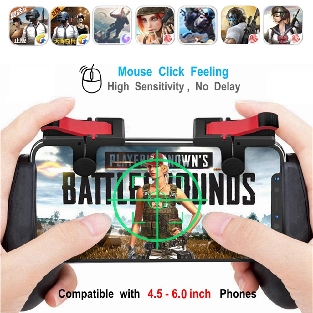 Мобильный геймпад Free Fire PUBG L1R1 триггеры для iPhone Android телефон мобильный игровой