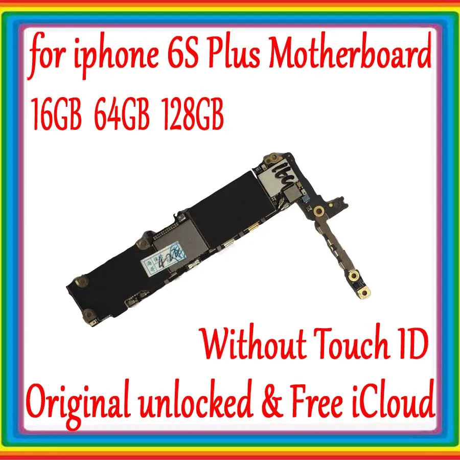 

100% Original Unlock Free icloud For iPhone 6S Plus 5.5inch Motherboard With/No Touch ID logic board Full chips Good Tested