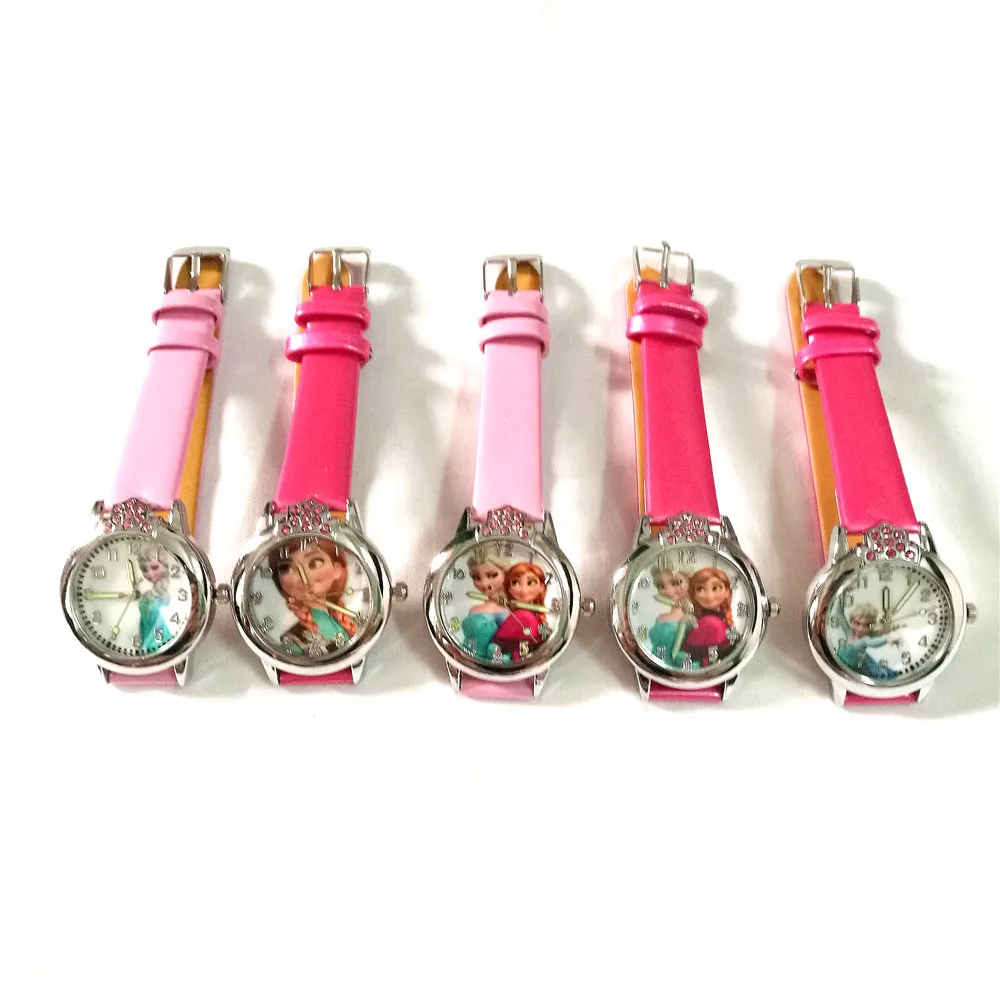 3D cartoon Crystal Diamond children quartz Elsa Anna watches Bracelet girls kids gift montre enfant relogio infantil zegarek | Наручные