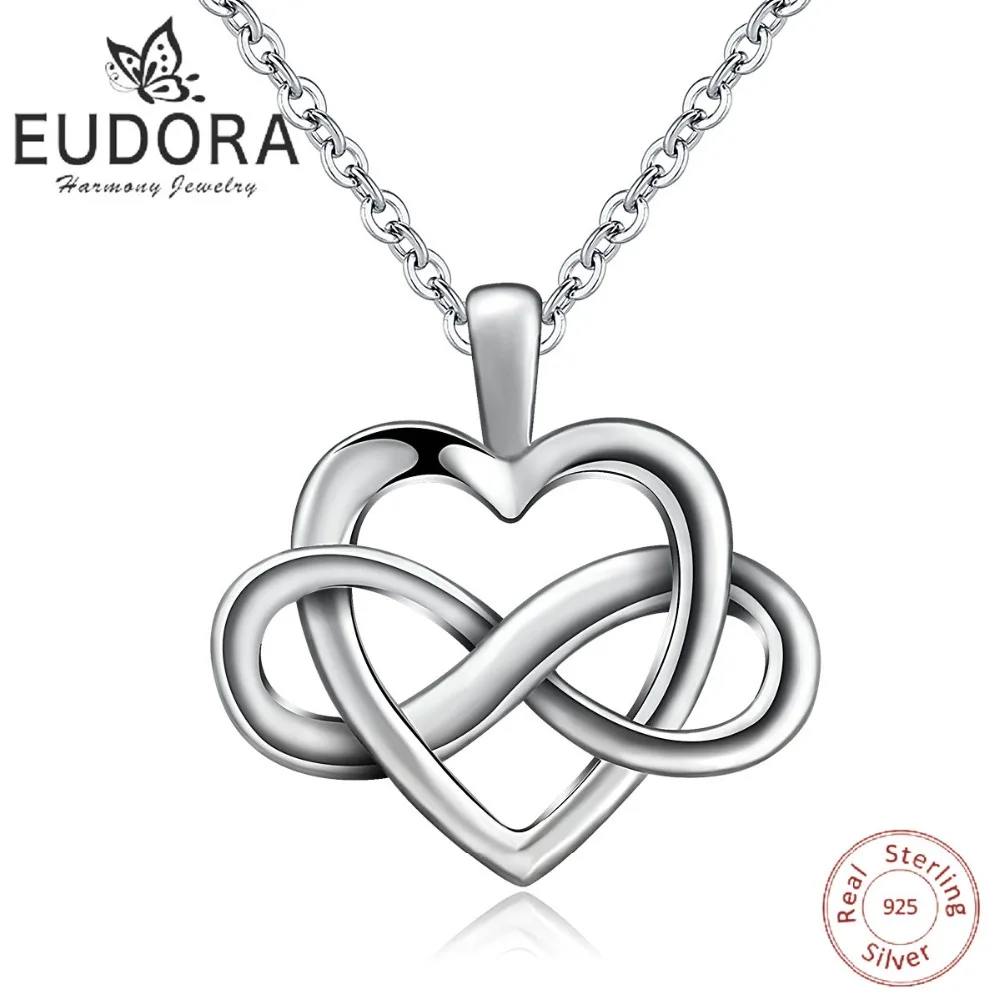 Eudora серебро 925 пробы кулон в виде сердца Ирландское бесконечное любовное