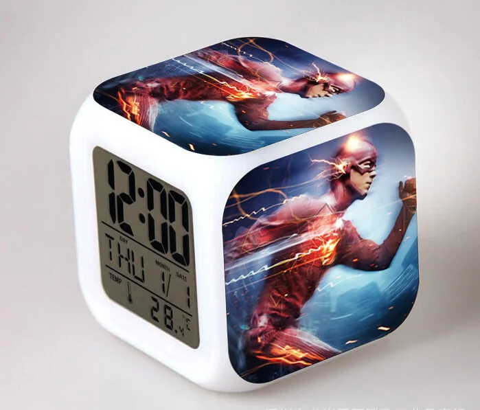 Флэш мультяшный будильник детские игрушки Led reloj будильник, цифровой Электронные часы с будильником Пробуждение свет стол reveil wekker - Цвет: see chart