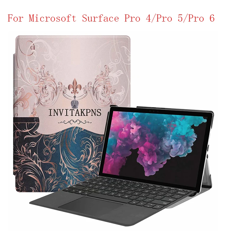 Красочный Магнит Застежка Роскошный кожаный чехол для microsoft Surface Pro 4/Pro 5/Pro 6 tablet case