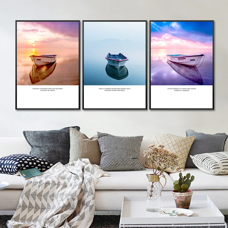 Печать на холсте Nordic плакат Wall Art картинки для гостиной Детская комната пейзаж