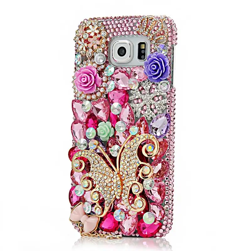 3D Блестящий Сверкающий Фиолетовый бриллиант роскошный бабочка стразы